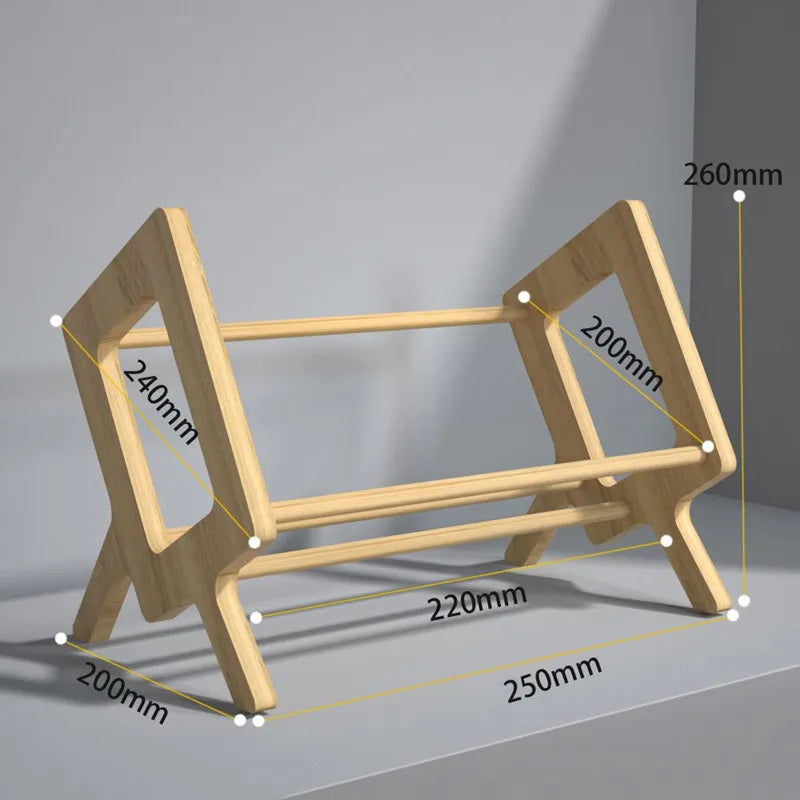 Mini étagère de bureau en bois massif pour livres, documents de bureau, magazines, papeterie, livres et autres objets.