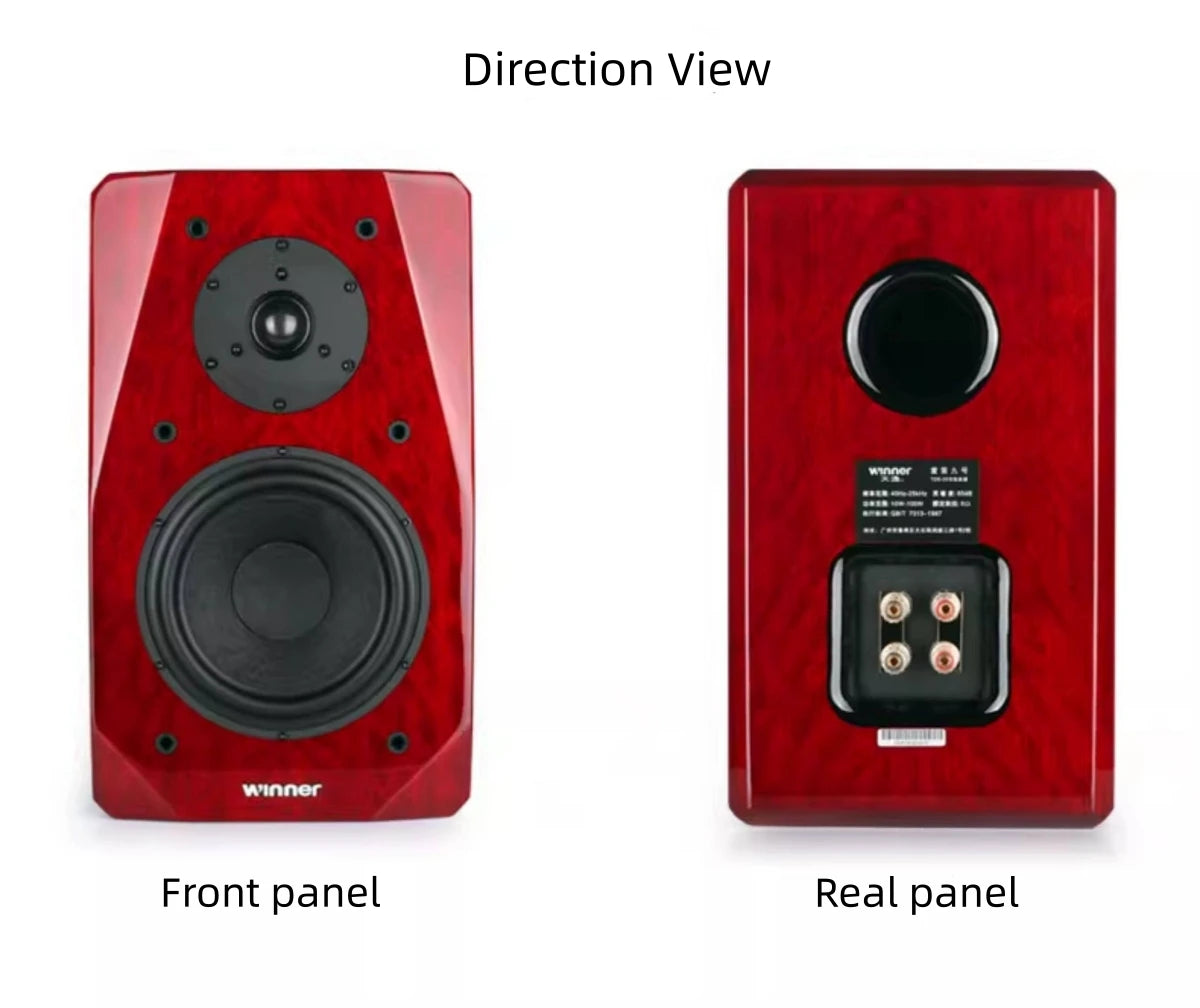 Winner TD-9 Passive Bookshelf Speakers with Wooden Cabinet, 2.0 Hi-Fi Audiophile Stereo System for Home Audio