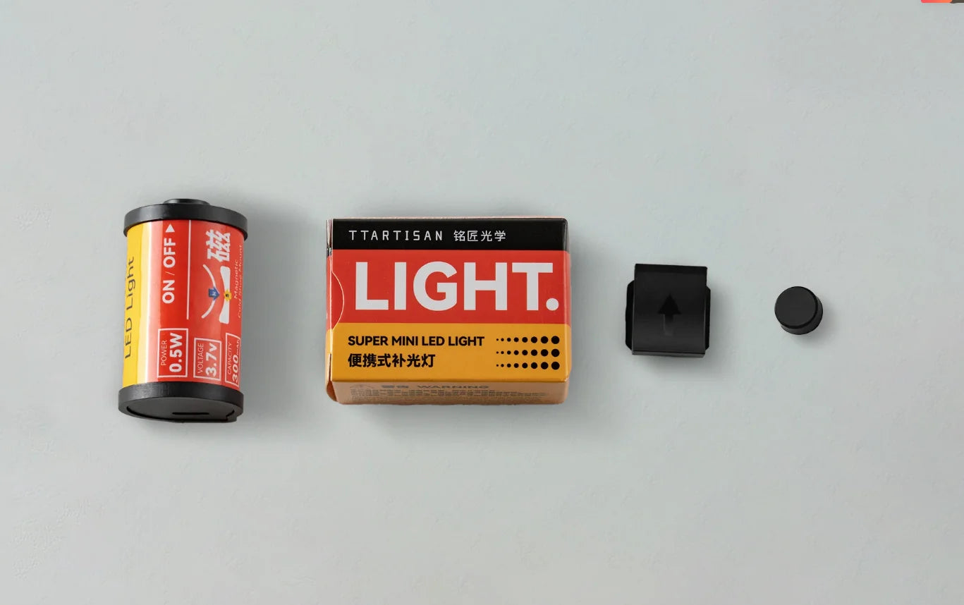 TTARTISAN RGB BI Fill Light Video Light Magnetic Mount Reteo Film Style Mini LED Light 0.5W 3000/4500/6000K CRI 95+ 300mAh TT