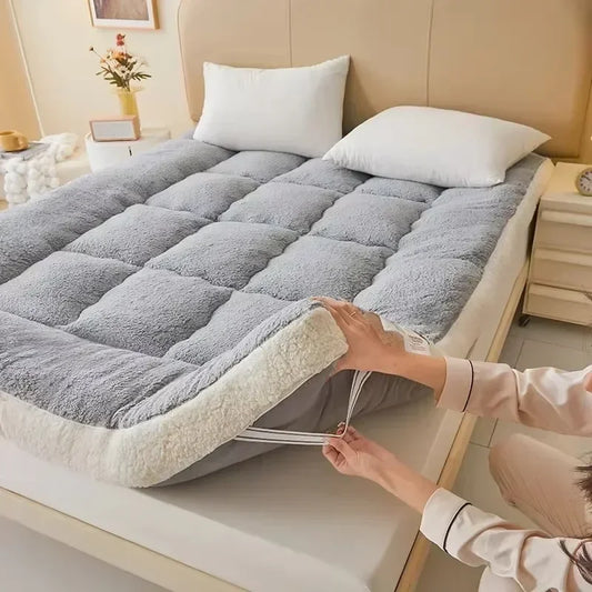 Thicken Winter Warm Lamb Cashmere Mattress High Quality Household Soft Pad Tatami Floor Mat Student Dormitory Single Mattresses by PDG ibma