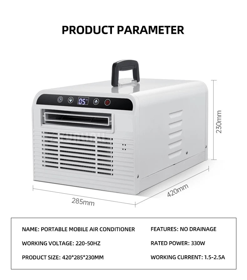 Pet Cooler Drainage-free Mobile Air Conditioner 2500BTU Portable Air Conditioner 2025 Summer