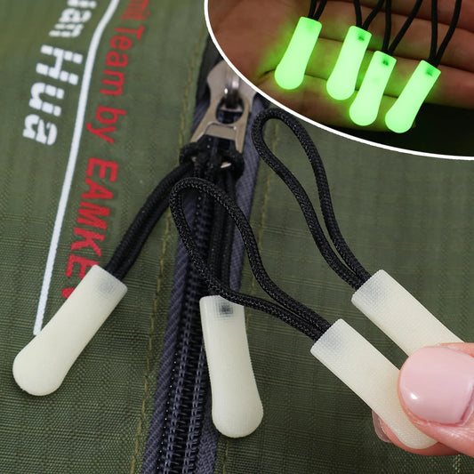 30-3pcs Luminous Zipper Pull Rope Glow in The Dark Zipper Head Anti-lost Backpack Clothes Jackets Slider DIY Repair Sewing Tool by PDG ibma