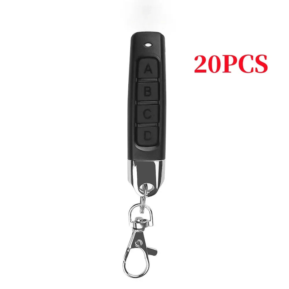 50-10PCS Remote Control 433MHz Car Key Garage Door Gate Opener Remote Control Duplicator Clone Cloning Code 4-Button Transmitter
