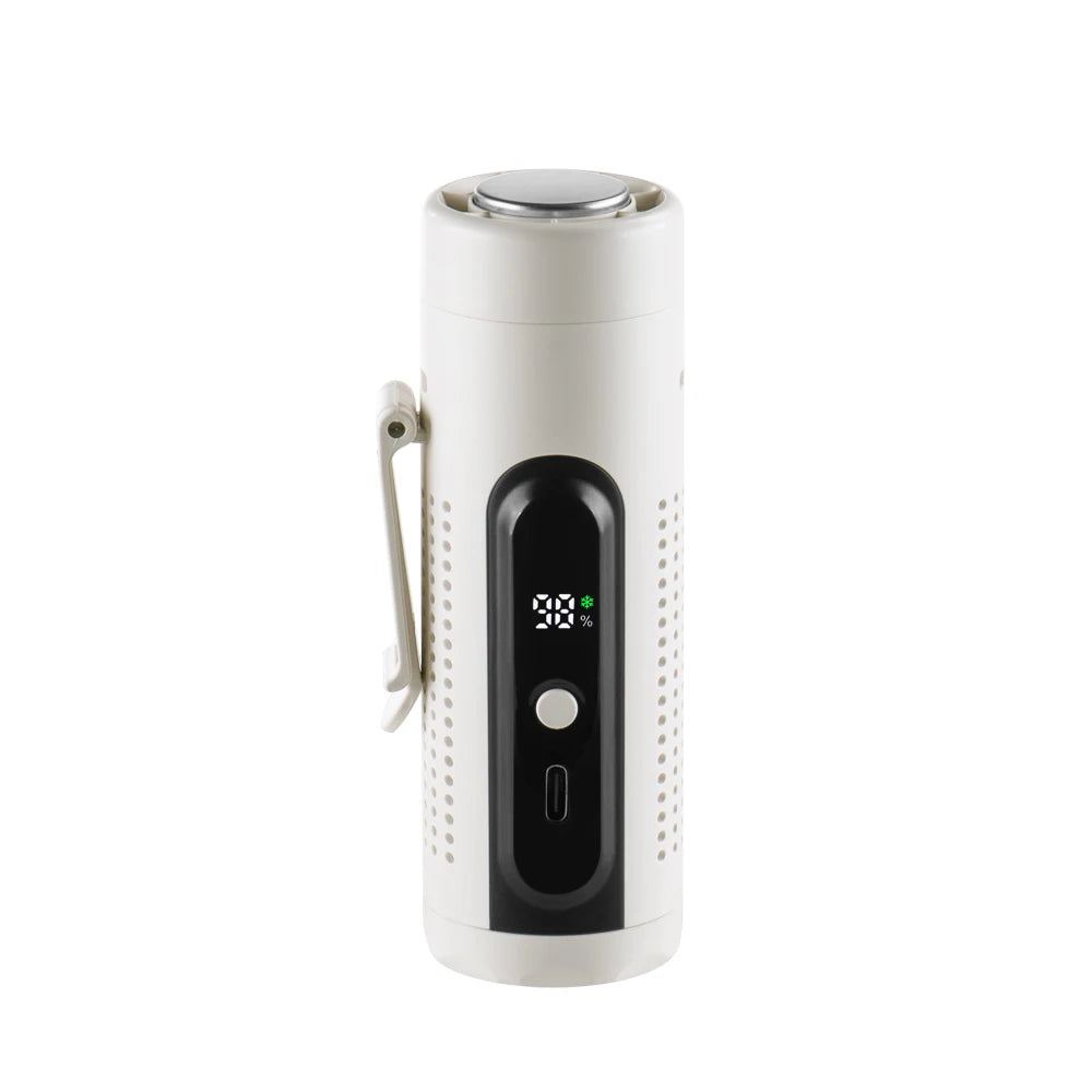 Mini Handheld Fan Portable Neck Hanging Fan USB Rechargeable Outdoor Waist Clip Air Fan Turbo Ice Cooling Fan with Cold Compress