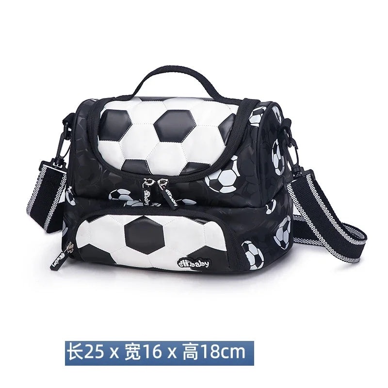 New 3D Cute Orthopedic School Bag For Boys Cartoon Football Backpack Kids Children High Capacity Waterproof 1-3 Grade Schoolbag