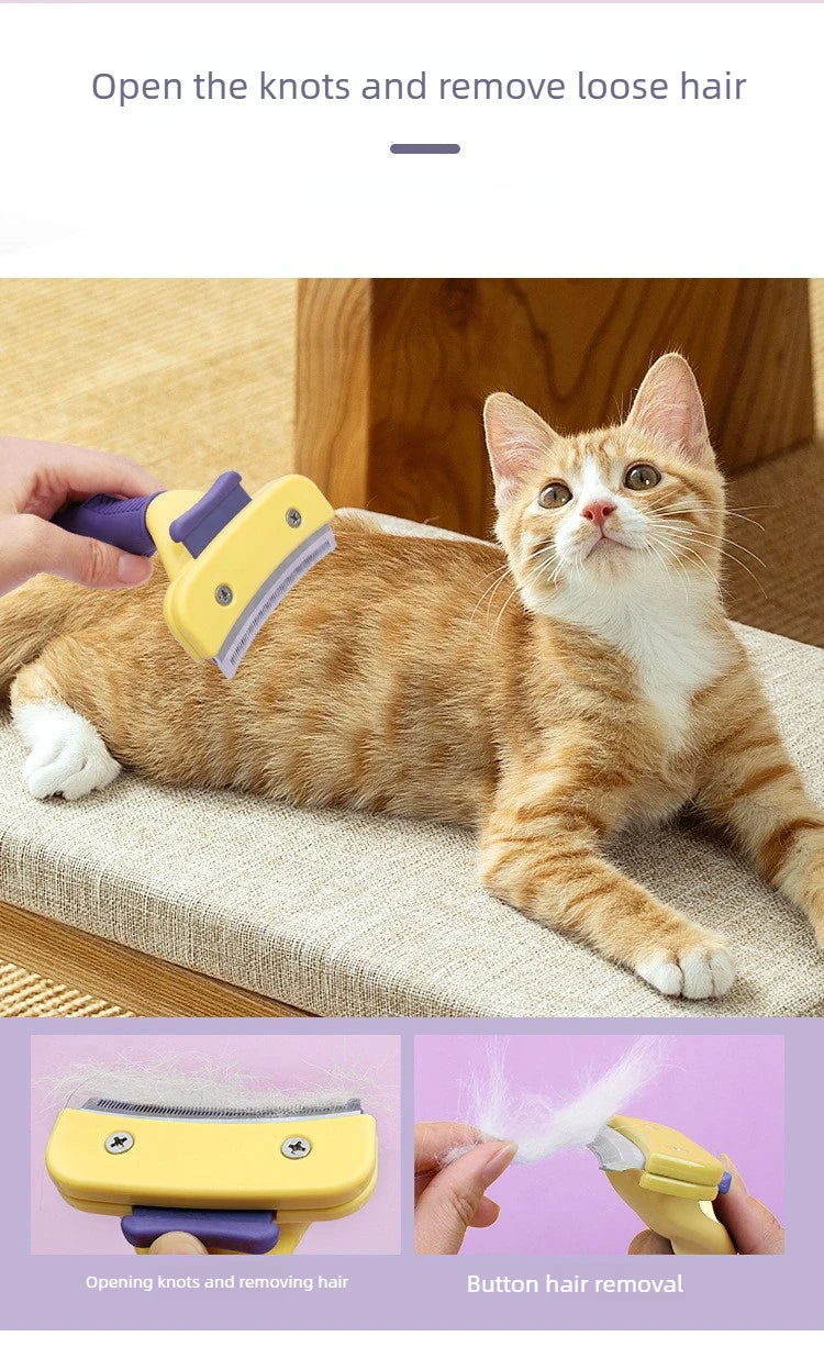 Pet Brush, Grooming Tool, Deshedding Comb, Teddy and Golden Retriever Hair Removal Brush, Pet Cleaning Supplies, Dog Brush