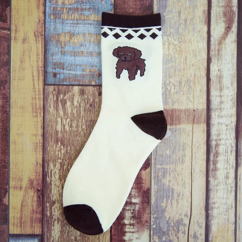 Cotton new men in tube socks cotton Man socks animal dog pet assembled autumn winter sock EUR39-44