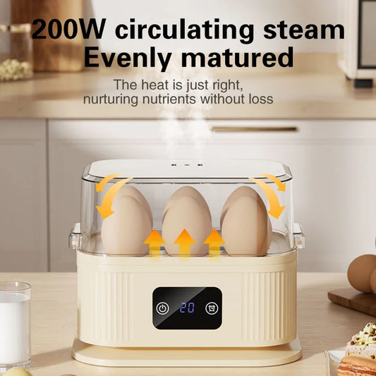 TINSOL Multifunctional Electric Egg Cooker Kitchen Breakfast Maker 200W High-Power Smart Egg Steamer with Timer Function by PDG ibma