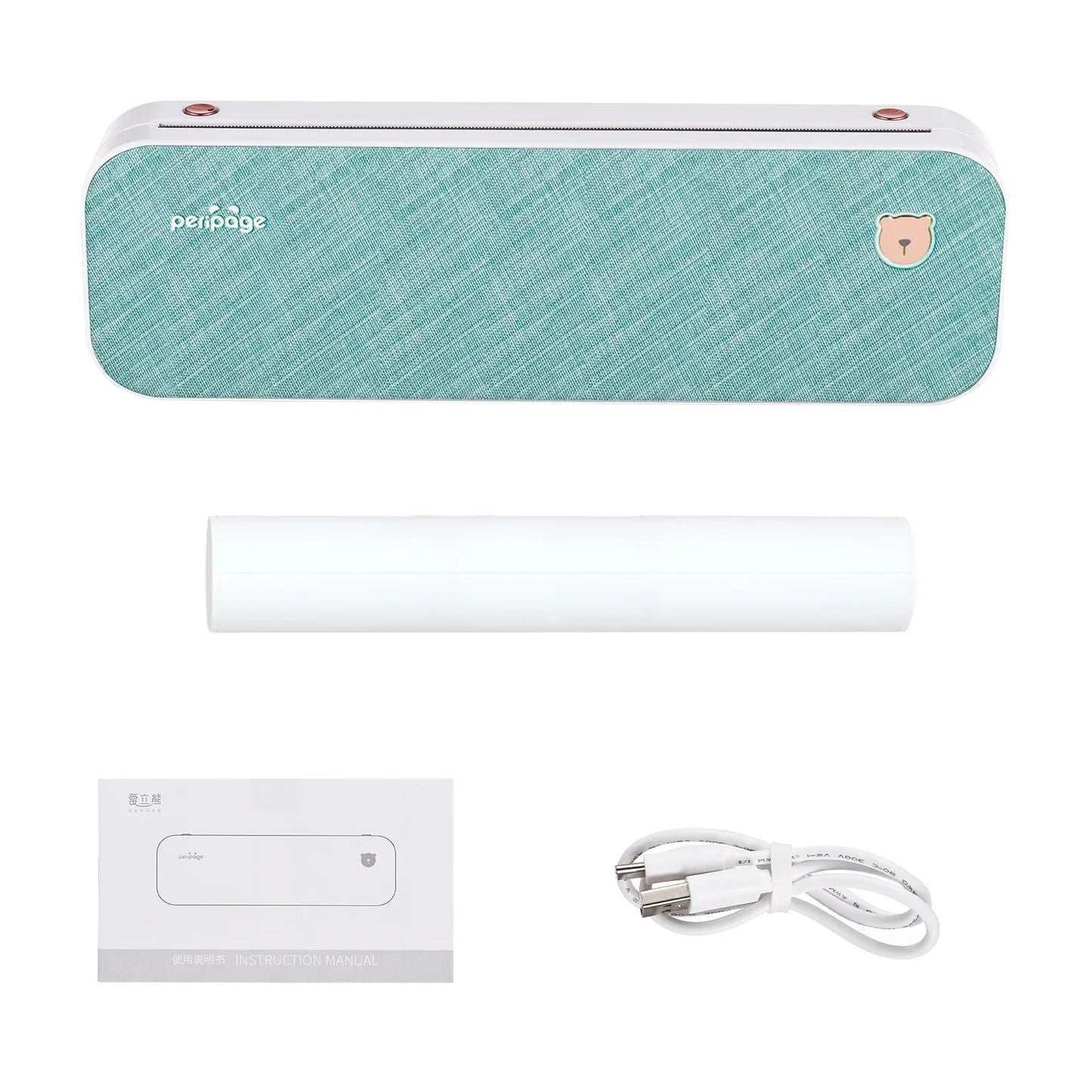 PeriPage A40 A4 Paper Printer Direct Thermal Transfer Wirless Mobile Photo Printer USB BT Connection For 2''/3''/4'' Paper Width