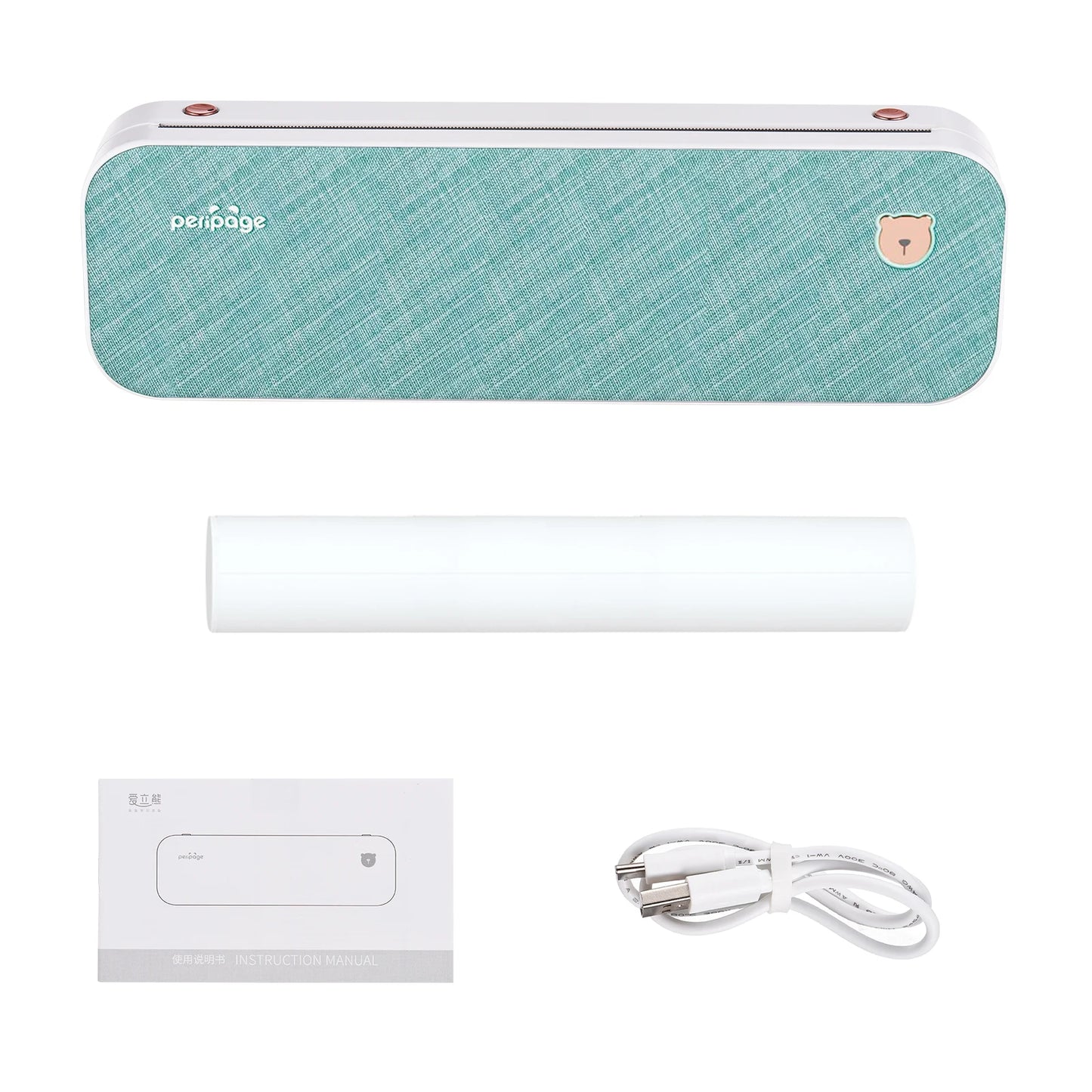 PeriPage A40 A4 Paper Printer Direct Thermal Transfer Wirless Mobile Photo Printer USB BT Connection For 2''/3''/4'' Paper Width