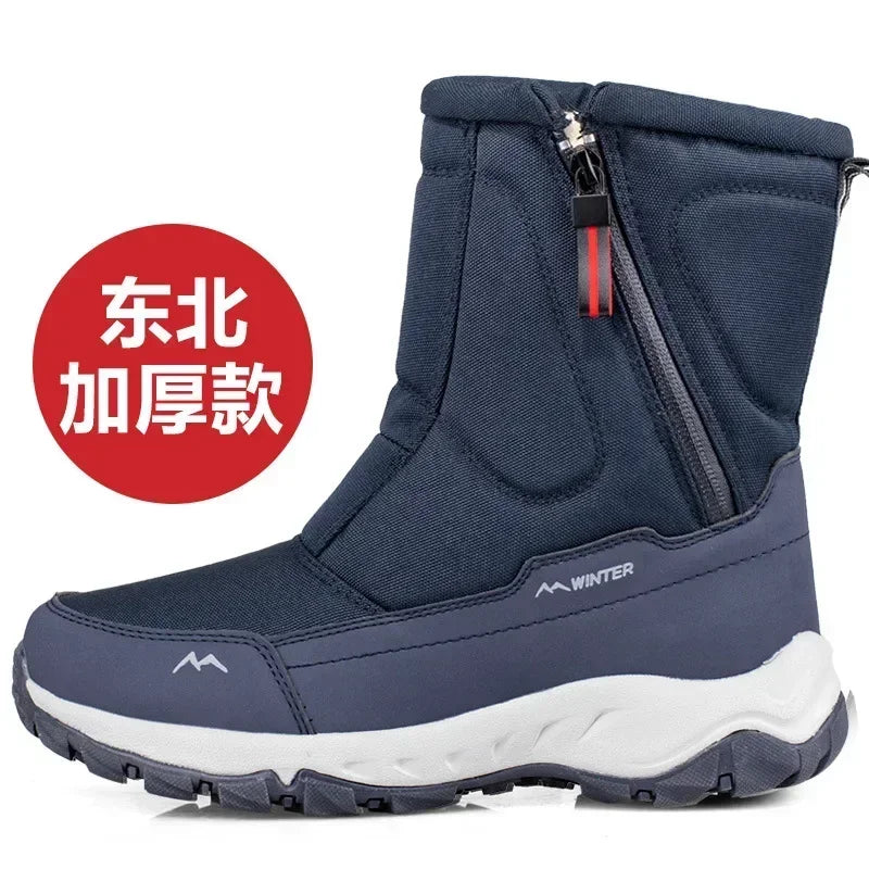 Men Boots Winter Shoes For Men Warm Snow Boots Mid-calf Men Warm Shoes Thick Plush Winter Boots For Men Women Cotton Shoes