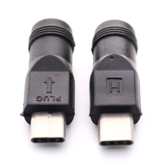 1/2pcs DC Power Adapter Converter 5.5x2.1mm Female Jack To USB Type C Male Connector DC To USBC For Laptop Notebook Computer by PDG ibma