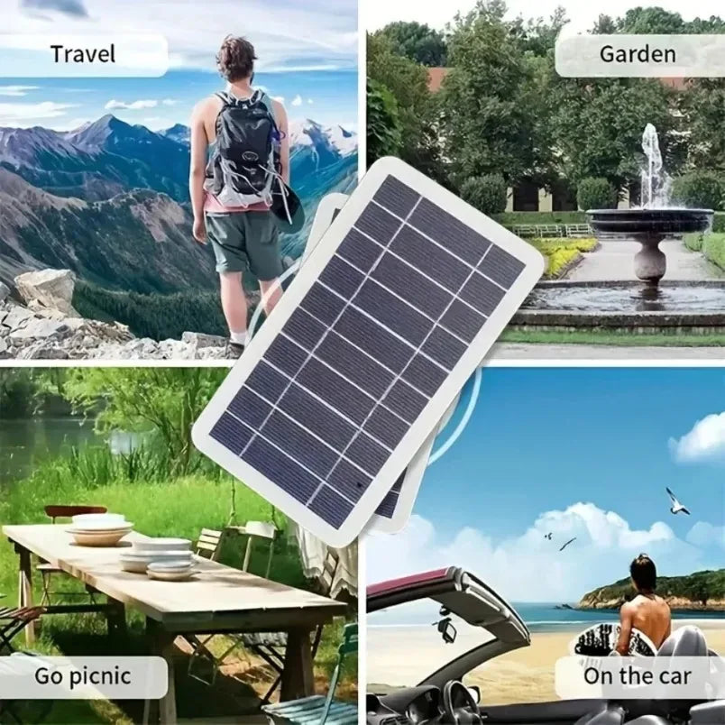 Portable USB Safe Stable Charger Solar Panel Charger, Compatible with Phones, Fans, Flashlights for Outdoor Travel Camping