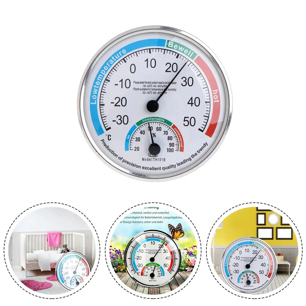 Thermometer Hygrometer Thermo Analog Humidity Temperature Meter Indoor Outdoor Climate Control Garden Thermometer