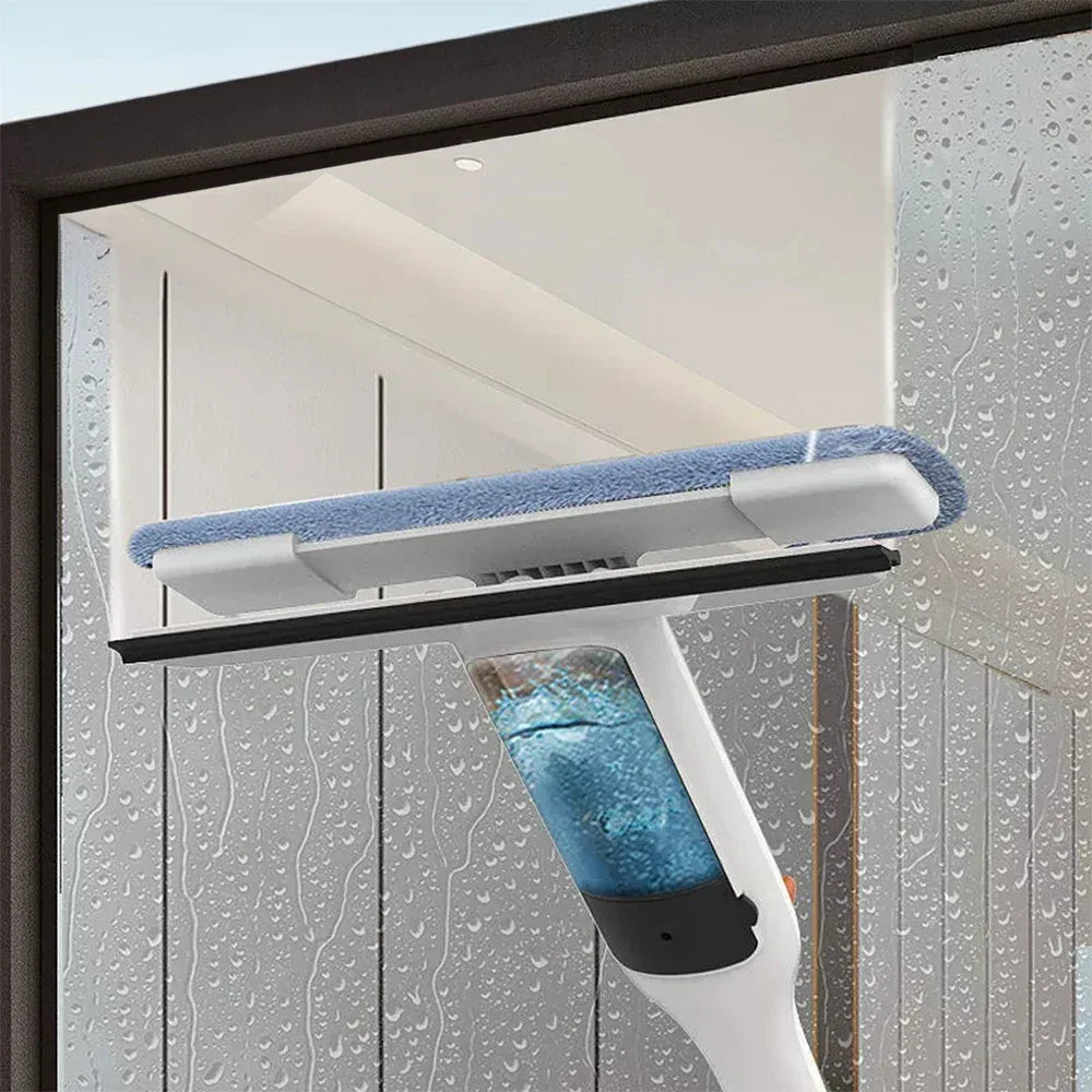 3-in-1 Windows Glass Cleaning Kit Adjustable Height Cleaner Mop Household for Car Windshields With Scraper Glass Spray Washer