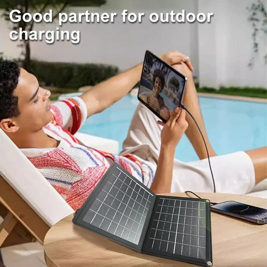 Practical Solar Panel Foldable Power Bank SOECOPO 40W Portable Charge Phone Outdoor Activities USB + Type - C 5V/2.4A Camping