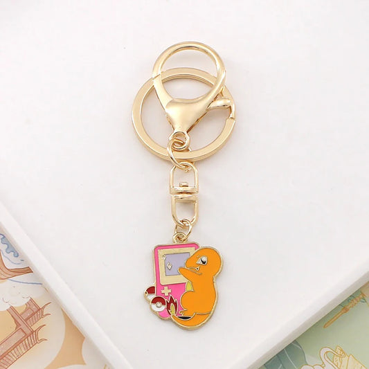 Porte-clés Pokémon Pikachu Bulbizar mignon, pendentif pour sac à dos, anneau de clé en métal pour voiture, accessoire de sac, bijou, cadeau d'Halloween