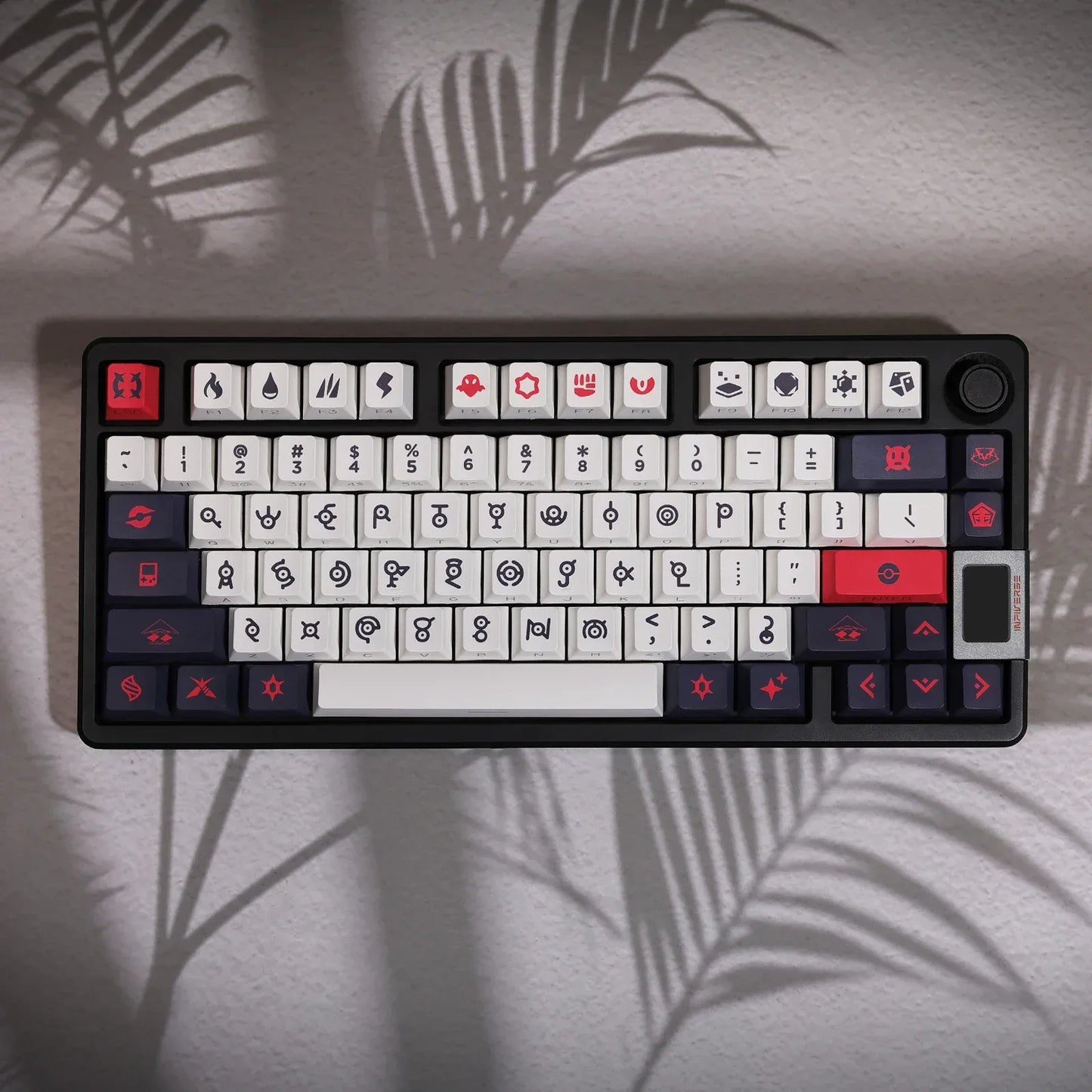 124key Unknown Totem Theme Keycaps Set PBT Side-engraved Translucent Keyboard Cap Cherry Profile Key Cap for Mechanical Keyboard