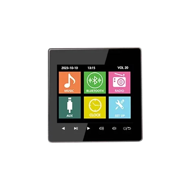 2.8inch Bluetooth Wall Amplifier Touch Screen Mini Stereo Amp Home Theater Sound System Audio Support Fm Radio Aux for Residenti