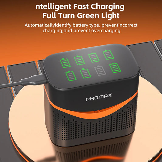 PHOMAX New Fast Charger&Rechargeable Battery,1.5V AA 4200mWh & AAA 1110mWh Lithium Battery For Remote Control Mouse SmartDoor
