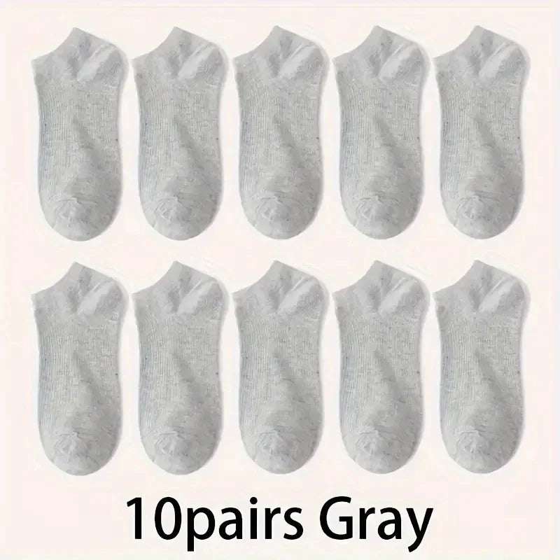 5/10-Pack Unisex Comfort Fit Ankle Socks – Breathable Lightweight Socks for Sports & Everyday Wear
