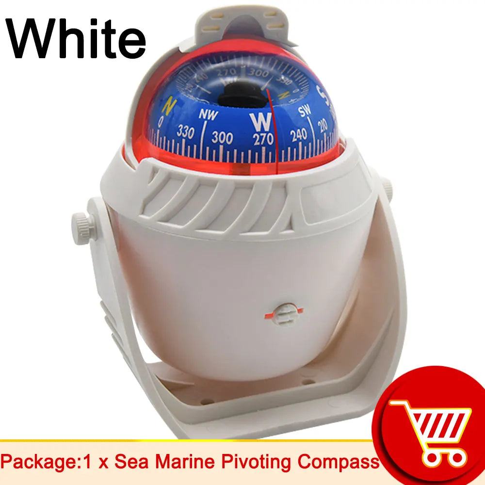 1pc Electronic Navigation Compass Sea Marine Pivoting Compass Camping Gear With Magnetic Declination Adjustment For Car Ship