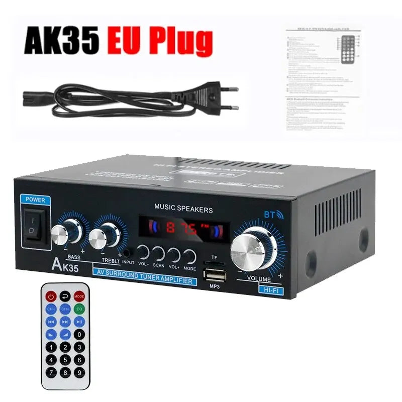 Home High-power Bluetooth Power Amplifier 2.0 Channel Constant Resistance Mini Power Amplifier Small Car Power Amplifier Multy