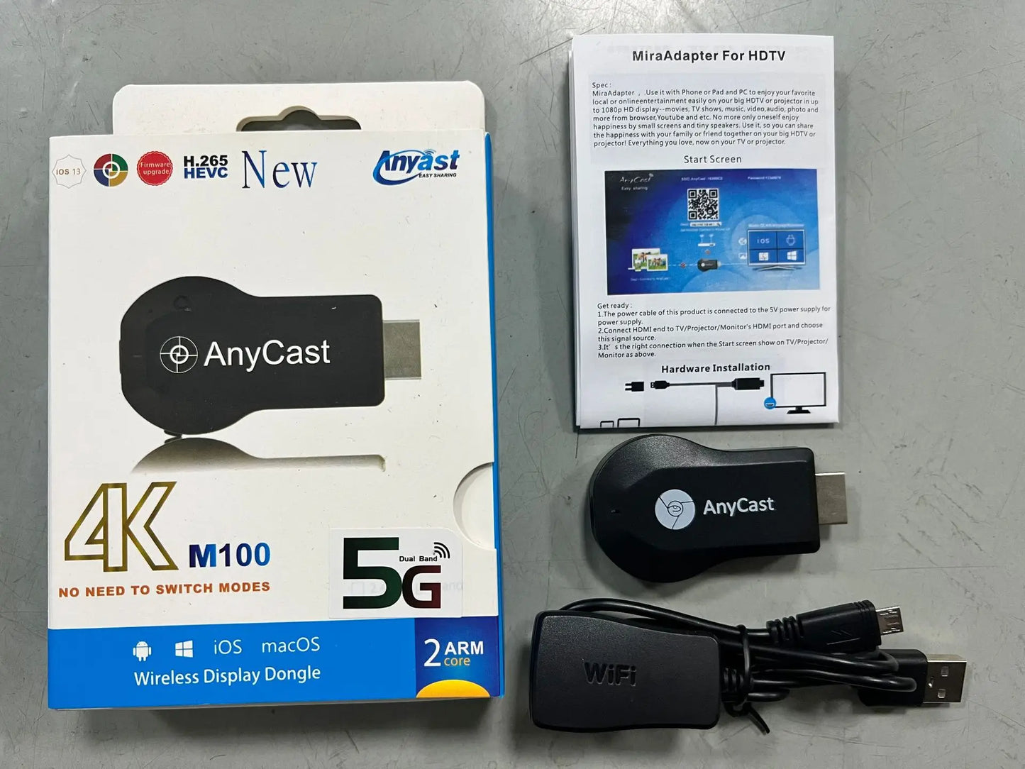 New M2 Plus Wireless HDMI WiFi Display 4K 1080P Compatible TV Dongle Receiver for DLNA Airplay Miracast for AnyCast for IOS