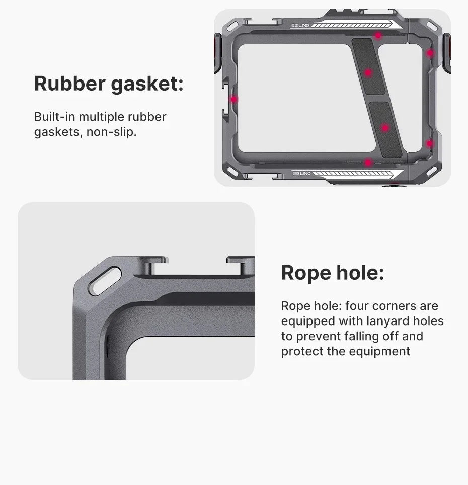 Ulanzi Lino Cage for iPhone 16 15 14 13 X XR XS Max Mini/Pro/Pro Max Smartphone Handle Grip Phone Smartphone Vlog Video