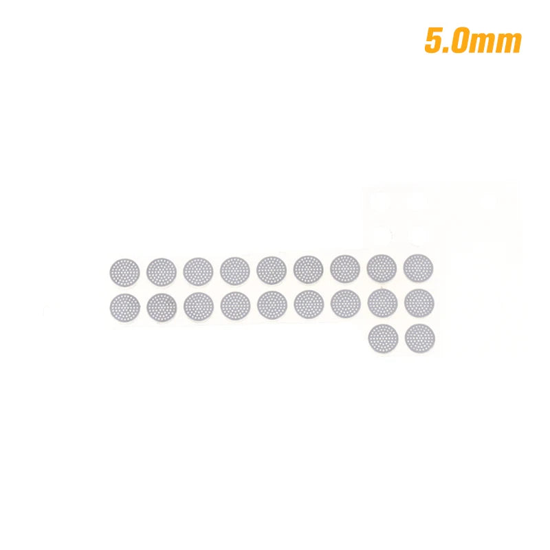 20PCS 4.0-5.0mm In-EarSpeaker Dust Filter Mesh–Replacement Steel Mesh with Glue for Earbud Driver Protection,OEM-Grade RepairKit