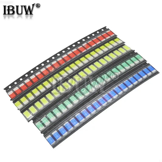 100PCS=5 colors x 20pcs 5050 5703 1210 1206 0805 0603 LED Diode Assortment SMD LED Diode Kit Green/ RED / White / Blue / Yellow by PDG ibma