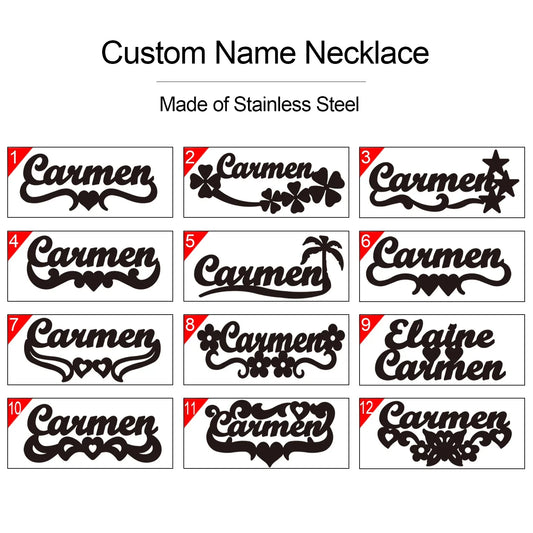 Sipuris Custom Name Necklace Women Jewelry Stainless Steel Golden Choker Cuban Chain Heart Ribbon Nameplate Pendant Necklace