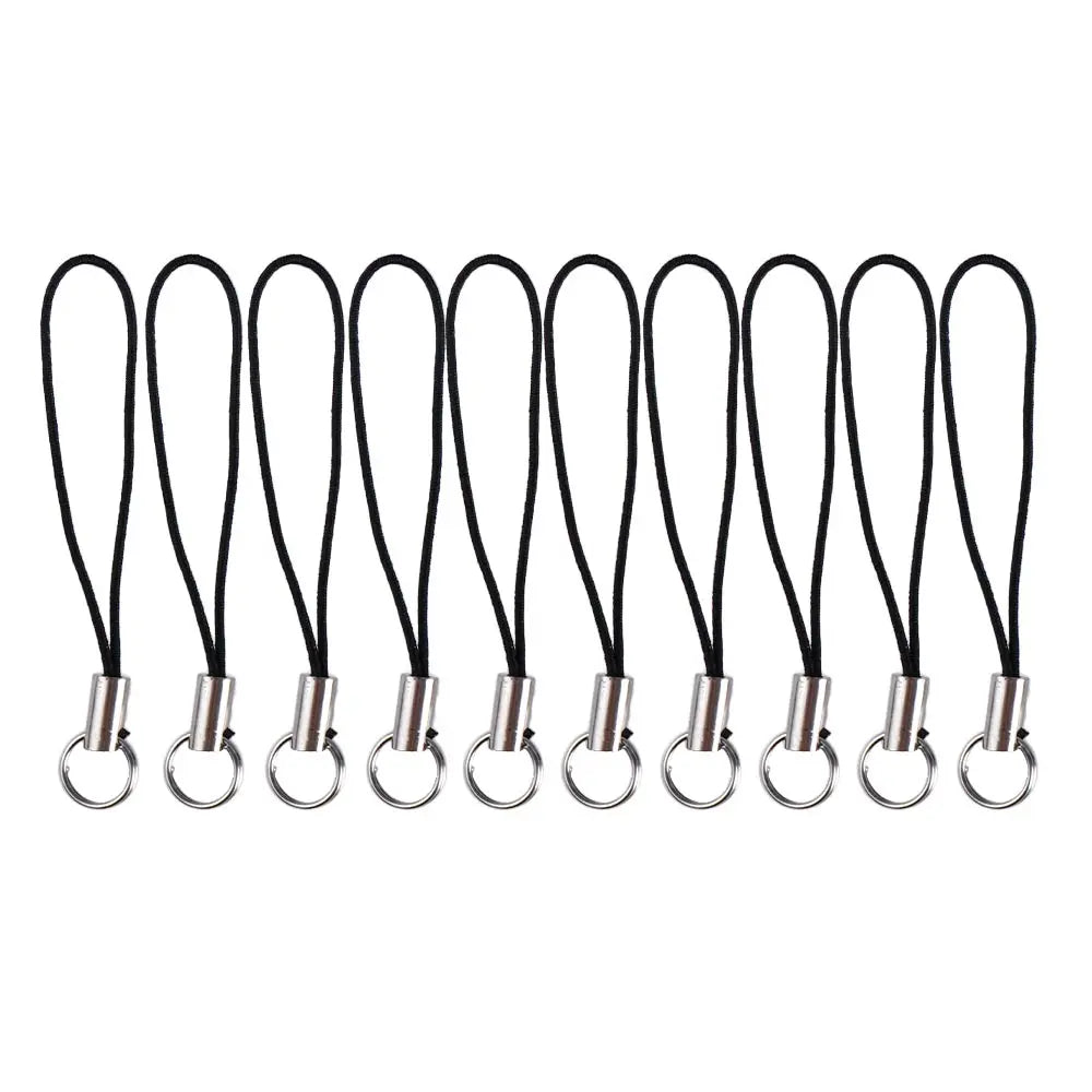 10Pcs Phone Hanger Clips Key Holder Bag Key Ring DYM Phone Lanyard String Phone Lanyard Lobster Clasp Rope Lanyard Lariat Cords