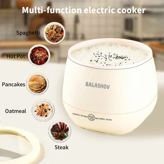 1.8L Portable Smart Rice Cooker - Multifunctional Non-Stick Rice Cooking Pot for Cooking Rice, Soup, for Dorms & Small Kitchens