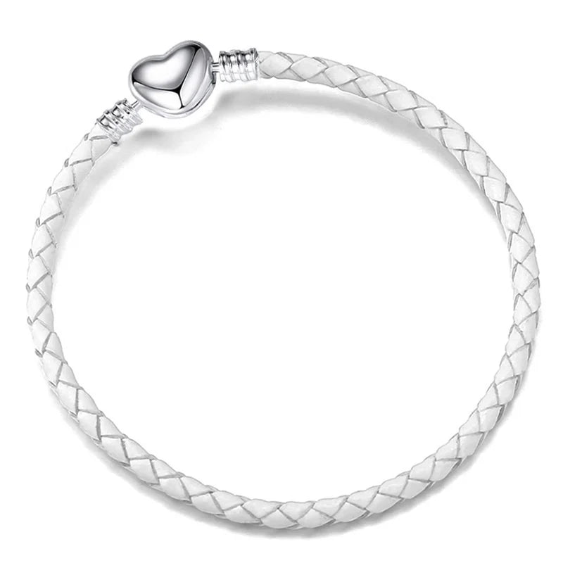 Double Circle Love Leather Rope Bracelet PU Basic Chain Accessories Valentine's Day Gift DIY Fine Jewelry