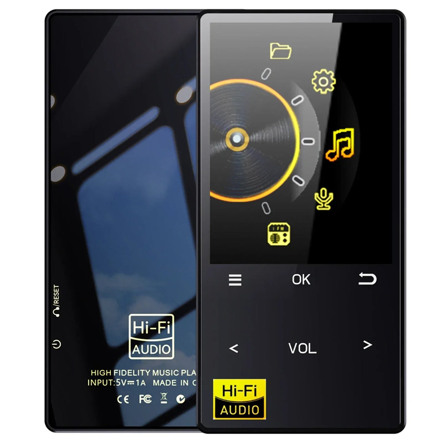 Hi-Fi MP3 Player with Bluetooth and WiFi Lossless DSD High Definition Portable Hi-Fi Digital Audio Music Player Voice Recorder