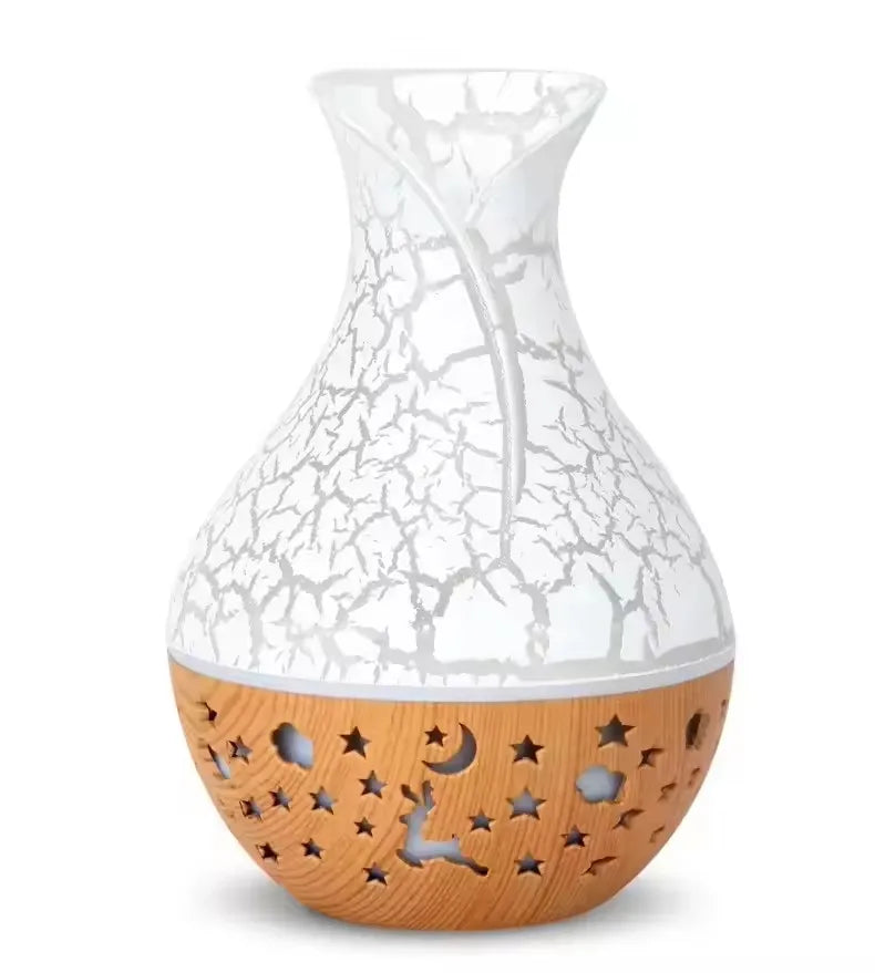 USB Ultrasonic Cool Mist Sprayer Essential Oil Fragrance 200ml Mini Home Wood Grain Air Humidifier Electric Air Aroma Diffuser