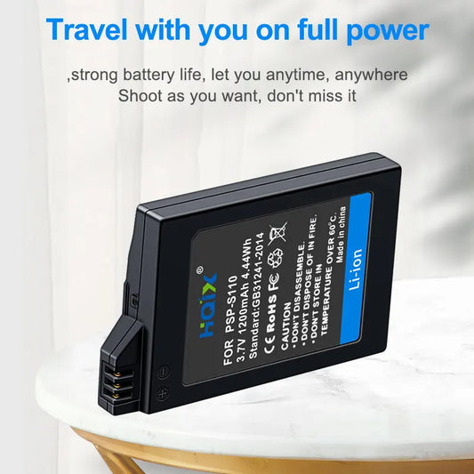 HQIX for Sony PSP-2000 2001 2002 2003 2004 2005 2006 2007 2008 3000 3001 3002 3003 3004 Game Console PSP-S110 Charger Battery
