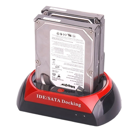 2.5 & 3.5 IDE/SATA Universal Hard Drive Dock - Dual-Disk, Dual-Use Serial & Parallel Ports for Maximum Mobility by PDG ibma