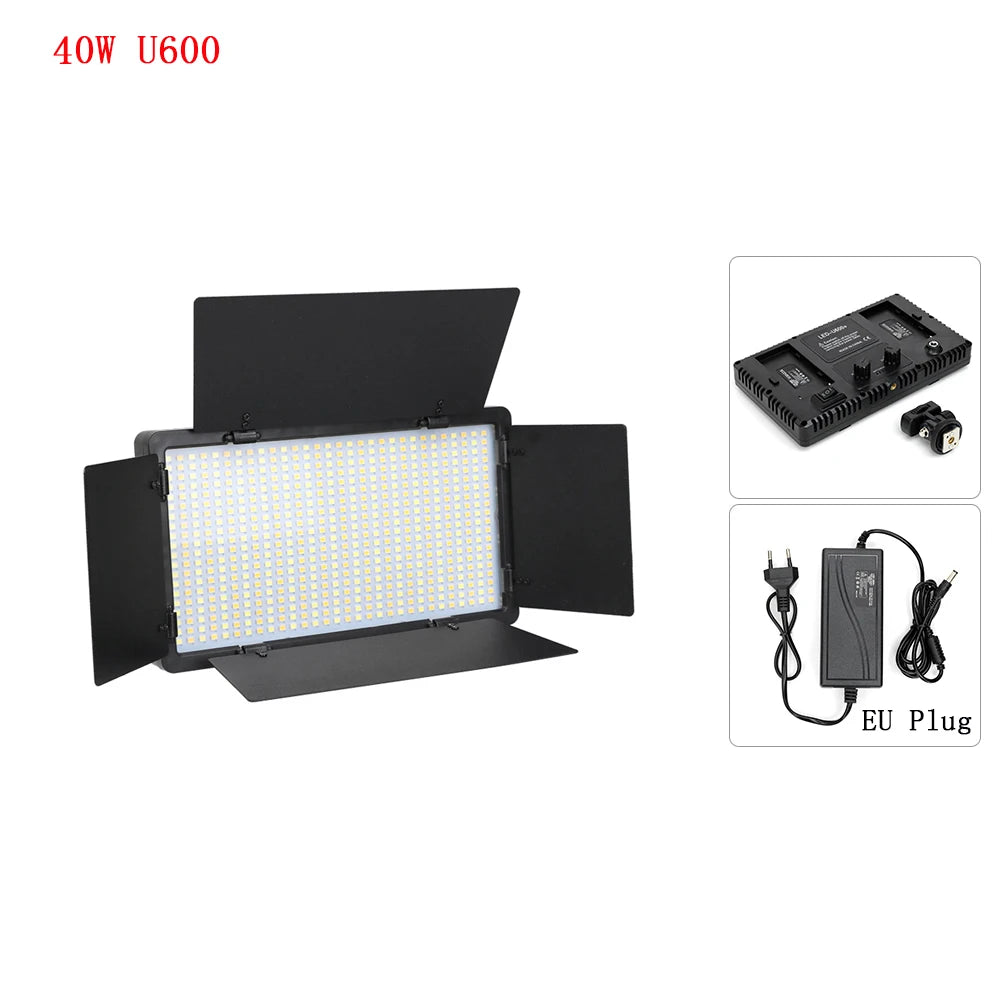 U600/U800 LED Photo Studio Light for Youbute Game Live Video Lighting Portable LED Video Recording Photography Panel Lamp