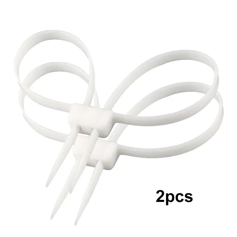 2/20PCS 27.5" Heavy Duty Police Plastic Handcuffs – Flexible Self-Locking Double-Head Nylon Cable Zip Ties
