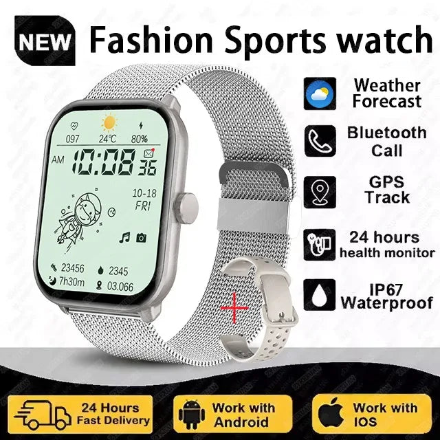 Global Upgrade Version Watch 5 HD AMOLED Display Screen Heart Rate Bluetooth Call GPS Track Waterproof Sports Men Smart Watch