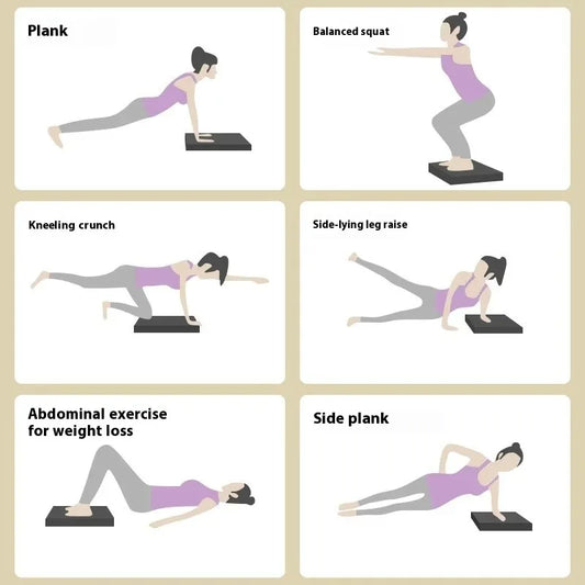 Yoga Mats Thick Anti-slip Gym Gymnastics Mat Home Anti-slip Workout Mat Ab Wheel Training Elbow Pads Core Strength Training