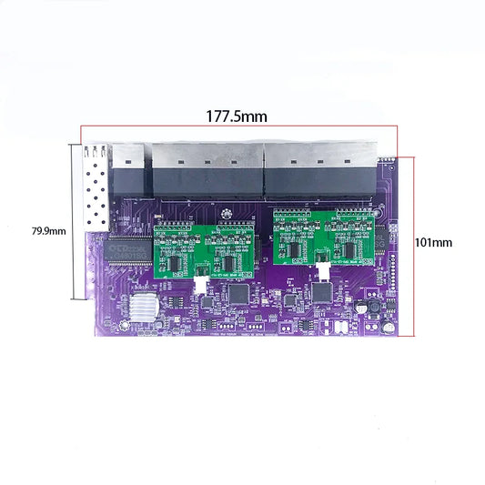 16port 100M 802.3AT/AF POE 48V With 2port 1000M UPLINK/NVR and 1port 1000M SFP switch module by PDG ibma