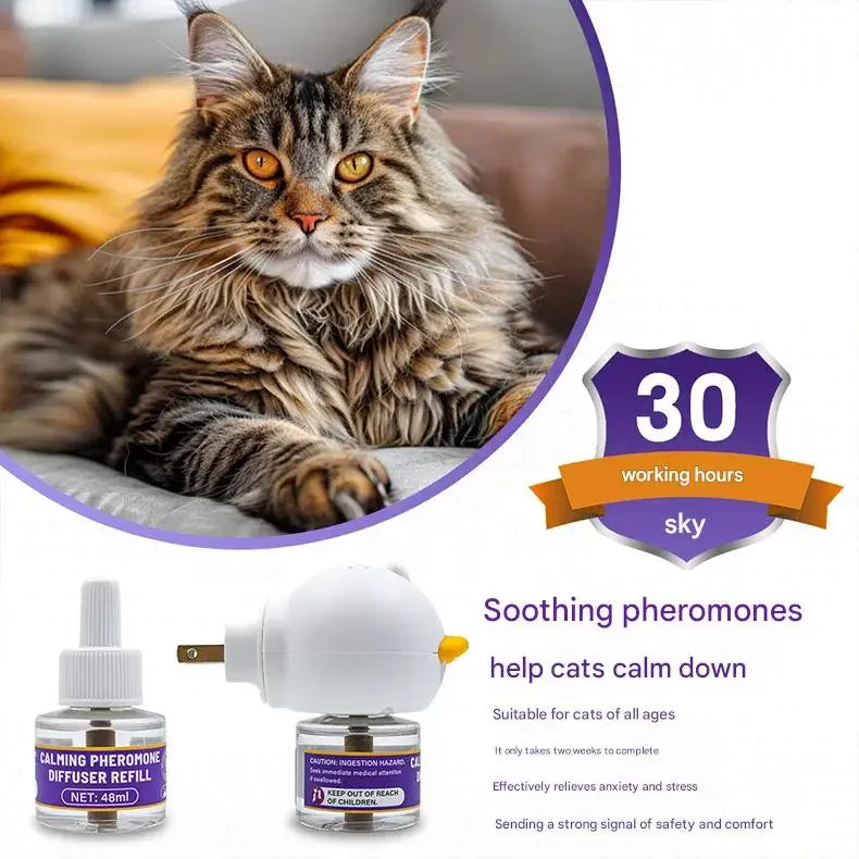 6-pack pet soothing electric heating supplement liquid, cat and dog pheromone, emotional soothing and soothing agent