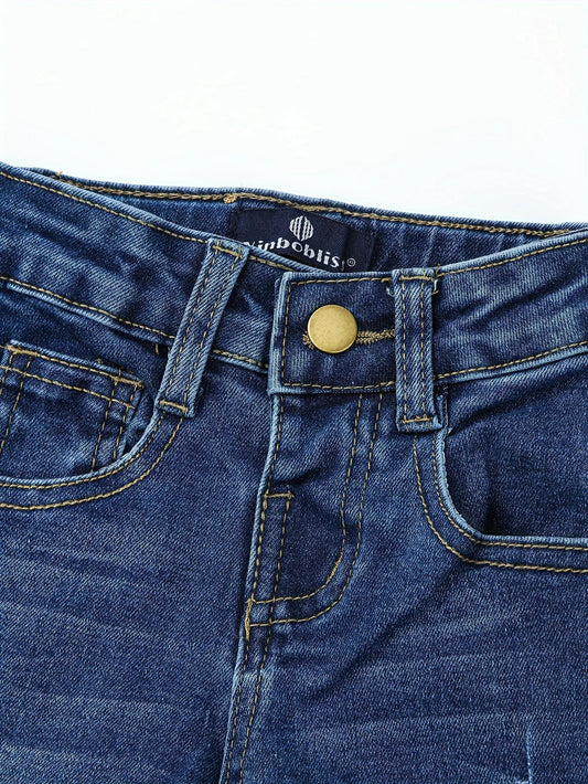 Fashion Men's Denim Pants Stretch Slim Fit Jeans Male Casual Trouser for Spring & Fall New