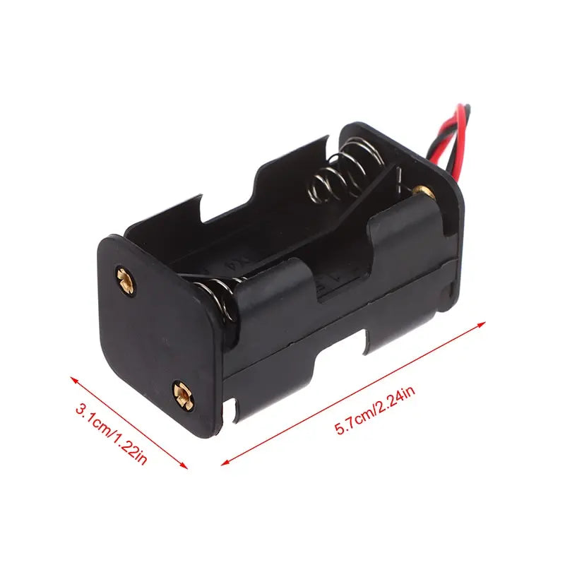 AA Battery Holder 6V for 4 x AA Batteries Plastic Storage Box AA Battery Case Dual Layers With Wire Lead Power Battery Storage