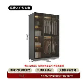Aesthetic Black Dressing Wardrobe Display Waterproof Luxury Closet Wardrobe Storage Clothing Ropero Para Gurdar Ropa Furnitures