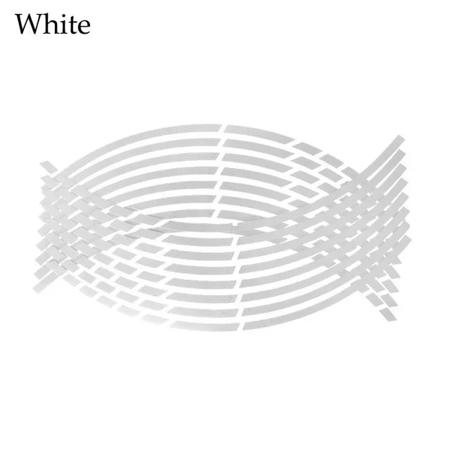 Car Styling Strips Reflective Motocross Bike Motorcycle Wheel Stickers and Decals 17/18 Inch Reflective Rim Tape 1 Set 7 Colors