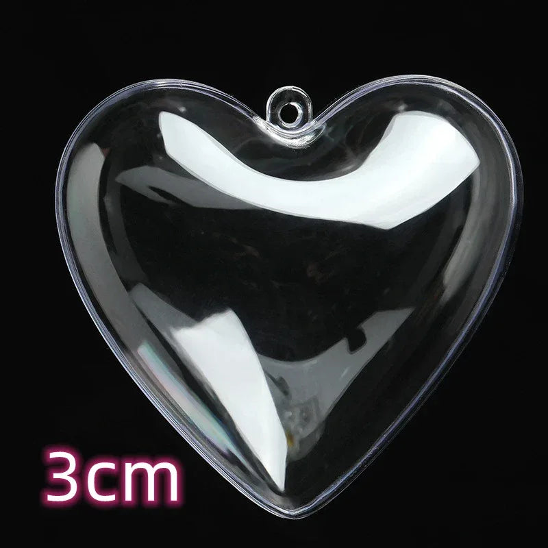 12 Pcs Transparent Love Empty Box for Valentine's Day Wedding Birthday Party Carnival Easter Christmas Gift Filler Decoration